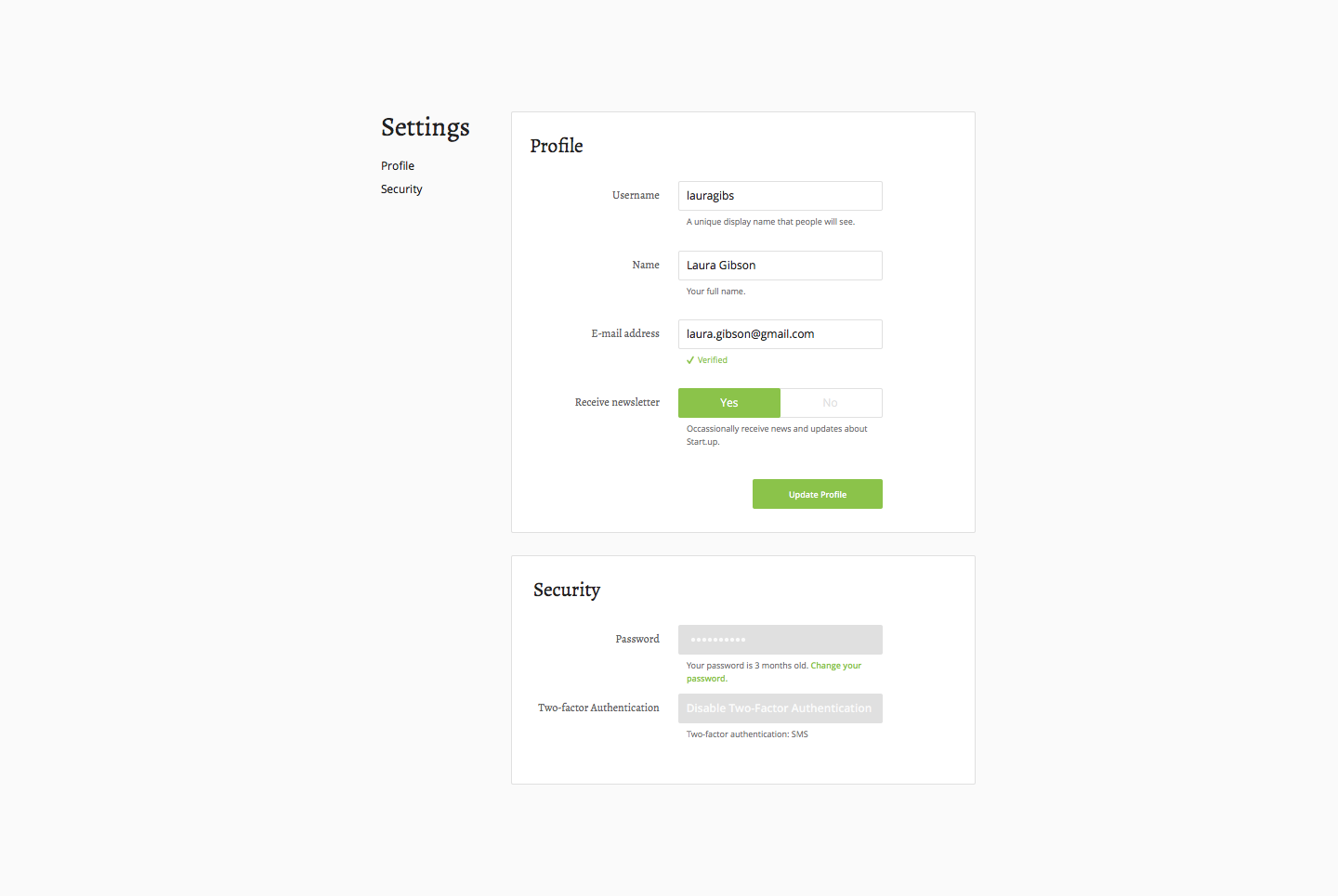 Daily UI #007 Settings